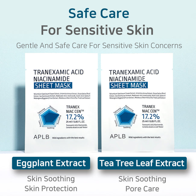 APLB Tranexamic Acid Niacinamide Sheet Mask rozjaśniająca maska w płachcie 25ml