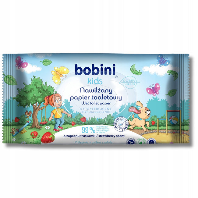 Bobini Kids nawilżany papier toaletowy 50szt