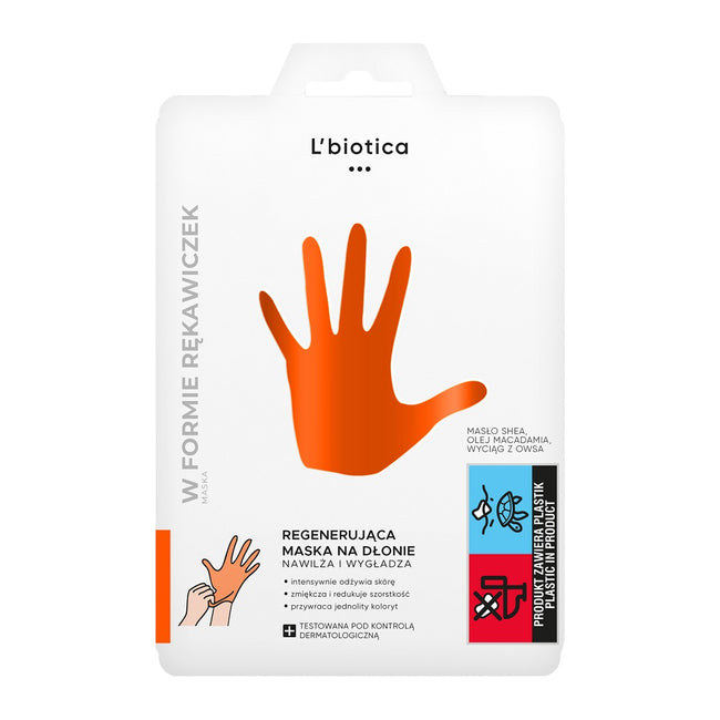 L'biotica Regenerująca maska na dłonie 1 para