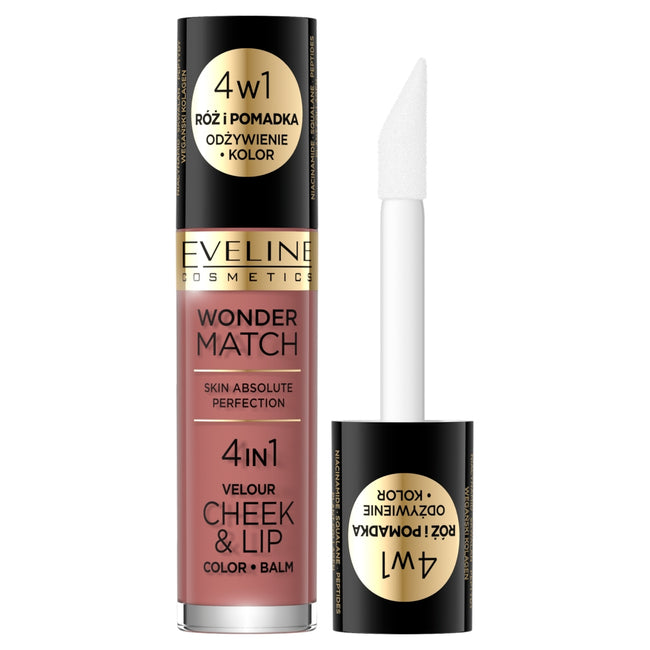 Eveline Cosmetics Wonder Match Velour Cheek&Lip róż i pomadka w płynie