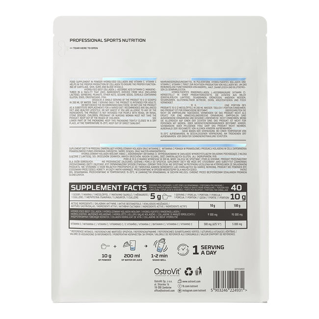 OstroVit Collagen + Vitamin C suplement diety w proszku 400g