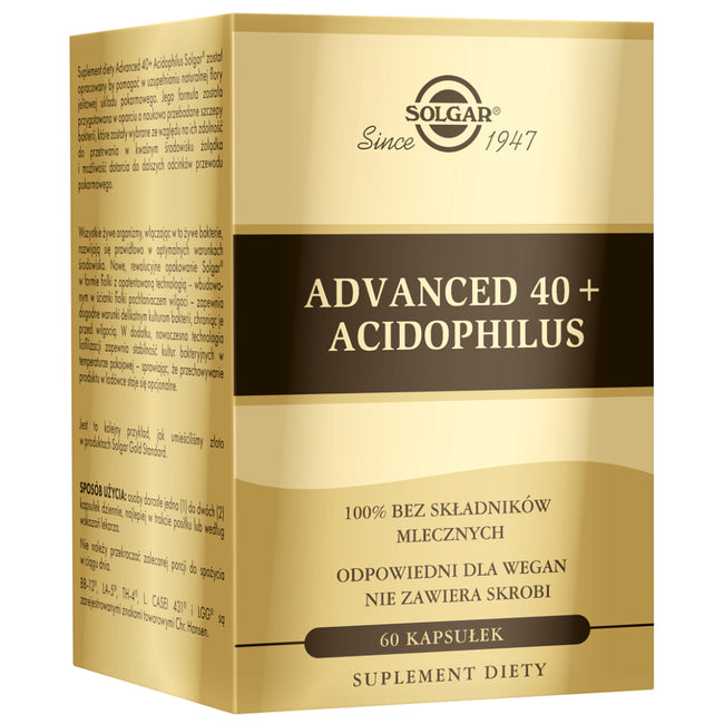 Solgar Advanced 40+ Acidophilus suplement diety 60 kapsułek