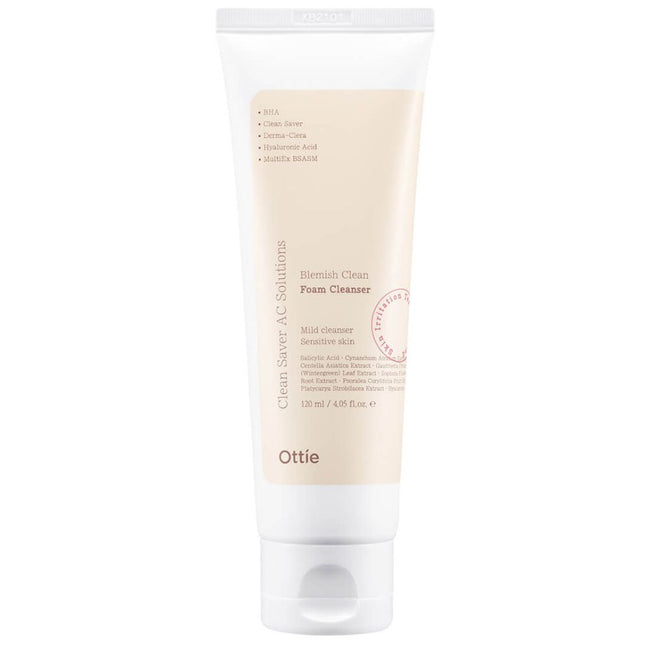 Ottie Blemish Clean pianka do oczyszczania twarzy z kwasem salicylowym 120ml