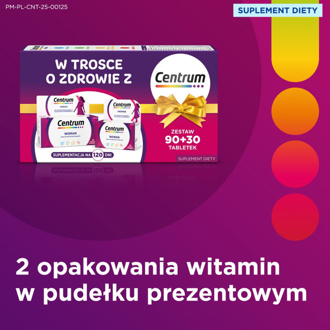 Centrum Woman multiwitaminy dla kobiet suplement diety 90 + 30 tabletek