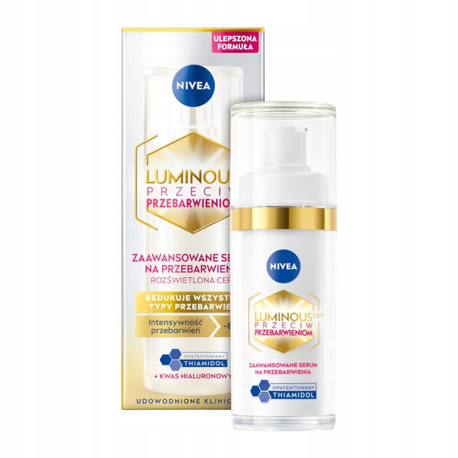 Nivea Luminous 630® zestaw krem na dzień przeciw przebarwieniom 40ml + zaawansowane serum na przebarwienia 30ml