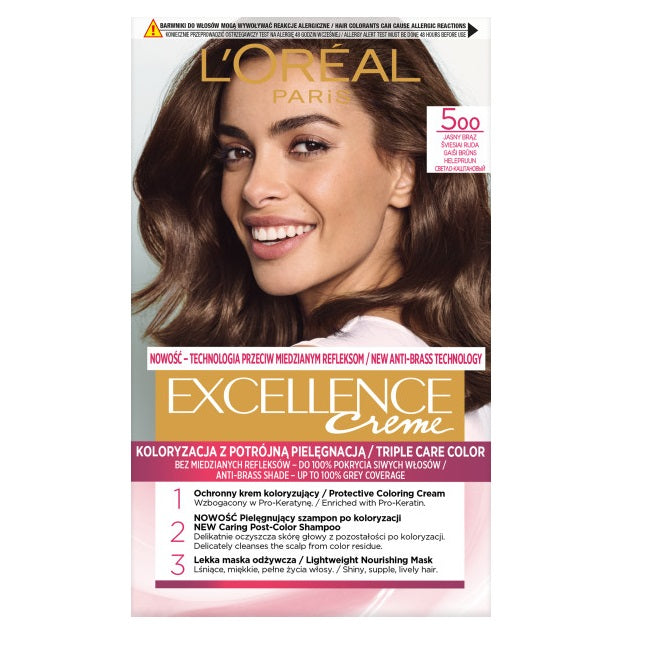 L'Oreal Paris Excellence Creme farba do włosów 500 Jasny Brąz