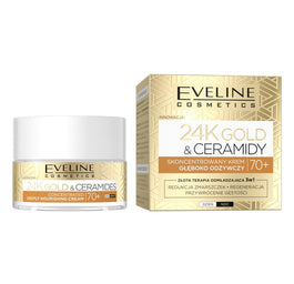 Eveline Cosmetics 24K Gold&Ceramidy skoncentrowany krem głęboko odżywczy 70+ 50ml