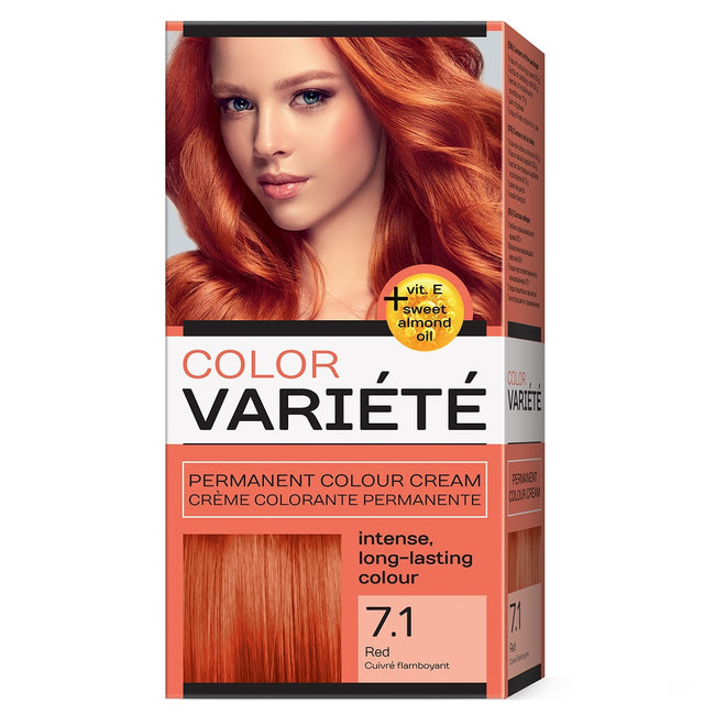 Chantal Variete Color Permanent Colour Cream farba trwale koloryzująca 7.1 Rudy 110g