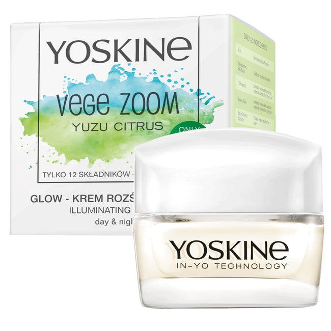 Yoskine Vege Zoom rozświetlający krem na dzień i na noc Yuzu Citrus 50ml