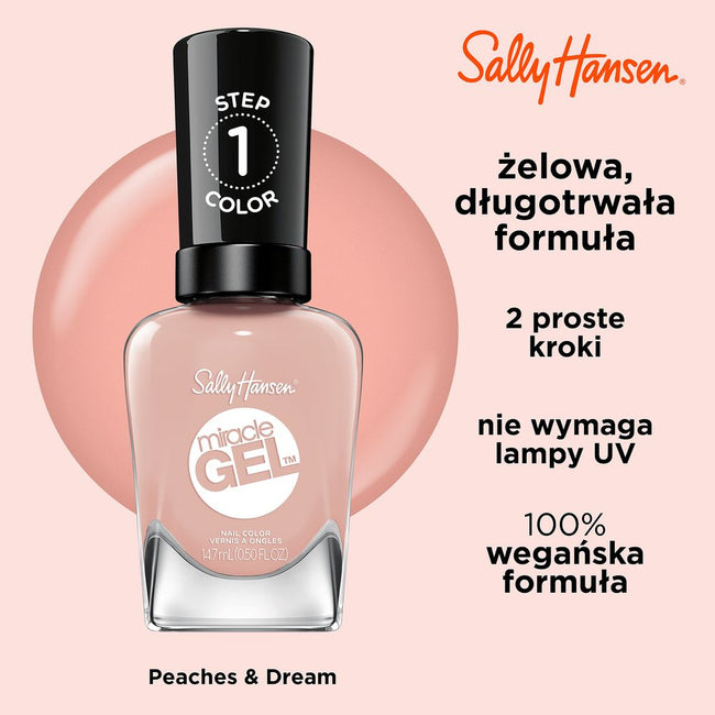 Sally Hansen Miracle Gel żelowy lakier do paznokci 363 Peaches & Dream 14.7ml