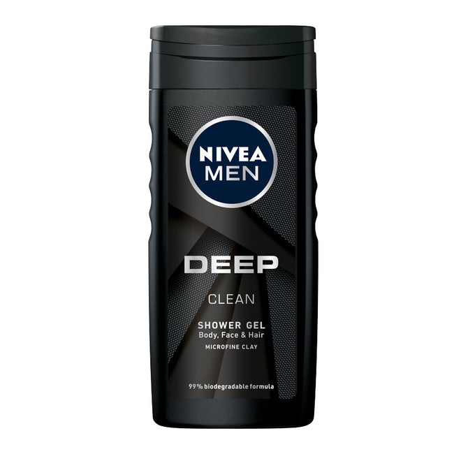 Nivea Men Deep Control zestaw żel pod prysznic 3w1 250ml + antyperspirant w kulce 50ml + antybakteryjna woda po goleniu 100ml + kosmetyczka