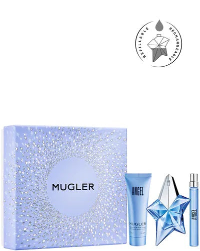 Thierry Mugler Angel zestaw woda perfumowana spray 25ml + woda perfumowa spray 10ml + balsam do ciała 50ml