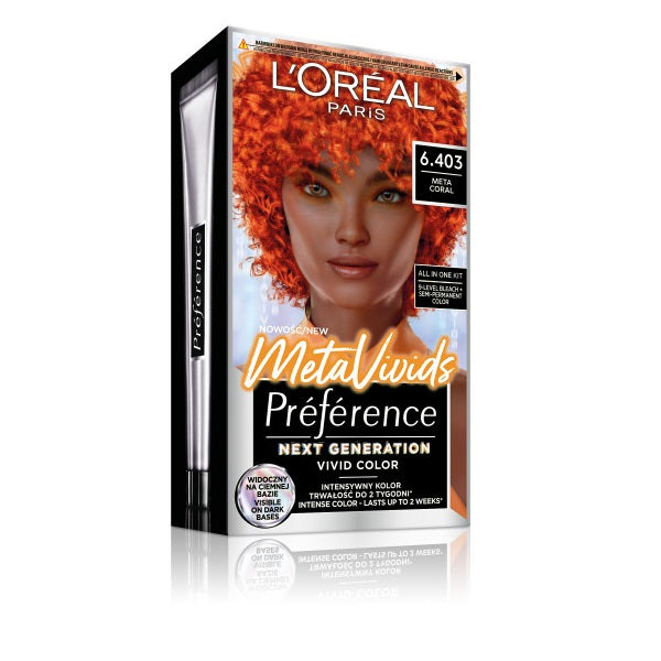 L'Oreal Paris Preference MetaVivids farba do włosów 6.403 Meta Coral