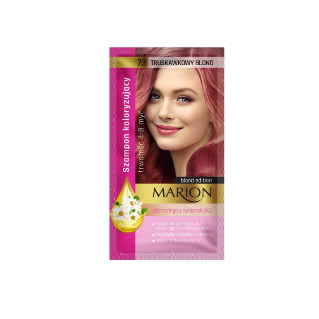 Marion Blond Edition szampon koloryzujący 4-8 myć 73 Truskawkowy Blond 40ml