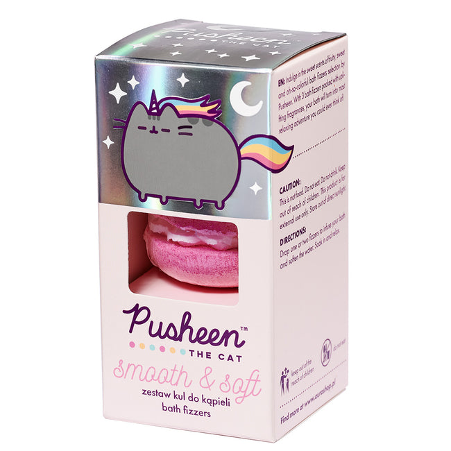 Pusheen Smooth & Soft Bath Fizzers kule do kąpieli 3x50g