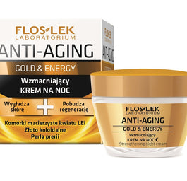 Floslek Anti-Aging Gold & Energy wzmacniający krem na noc 50ml