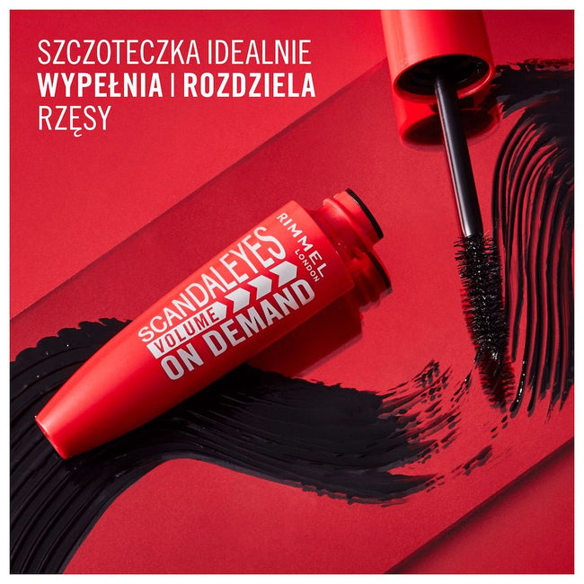 Rimmel ScandalEyes Volume On Demand Waterproof Mascara wodoodporny tusz do rzęs zwiększający objętość Black 12ml