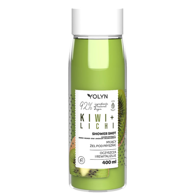 Yolyn Shower Shot żel pod prysznic Kiwi + Lichi 400ml