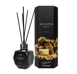 LORIS Diamond Exclusive Reed Diffuser dyfuzor zapachowy z patyczkami Złoto 110ml