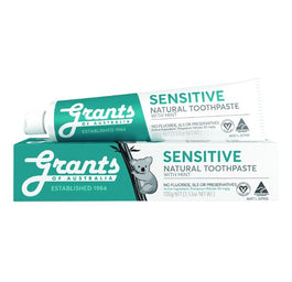 Grants of Australia Sensitive Natural Toothpaste naturalna kojąca pasta do zębów wrażliwych bez fluoru 100g