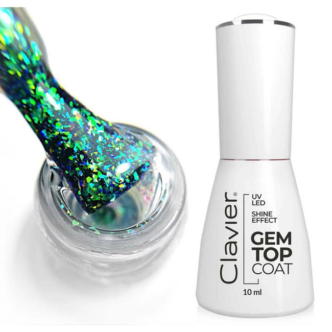 Clavier Luxury Gem Top Coat hybrydowy lakier nawierzchniowy G05 Emerald 10ml
