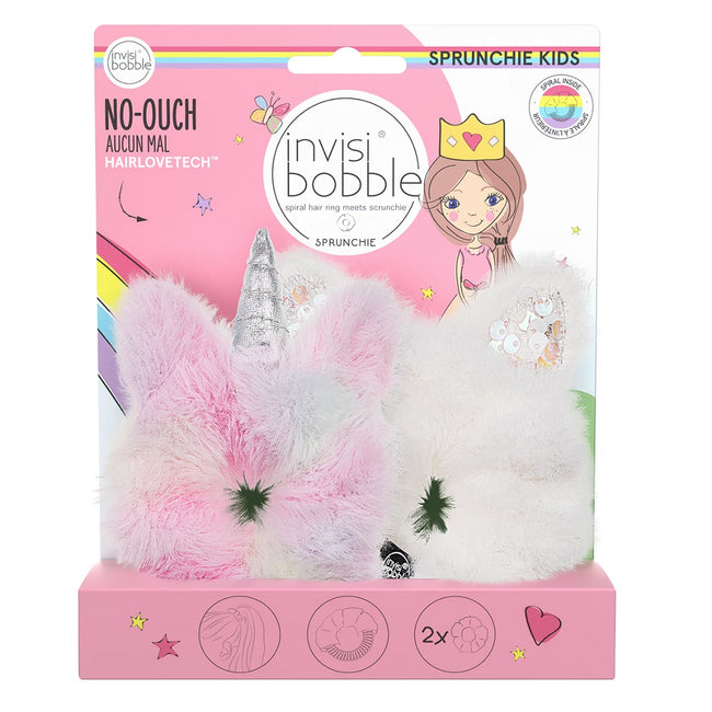 Invisibobble Kids Sprunchie gumki do włosów Unicorn & Bunny 2szt.