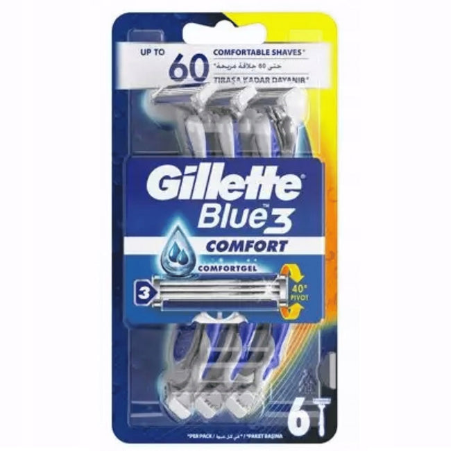 Gillette Blue 3 Comfort jednorazowe maszynki do golenia dla mężczyzn 6szt
