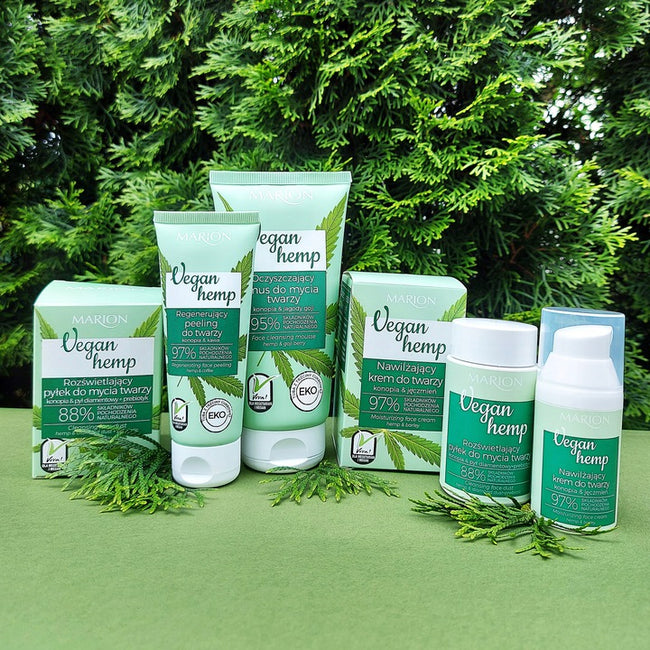 Marion Vegan Hemp regenerujący peeling do twarzy Konopia&Kawa 75ml