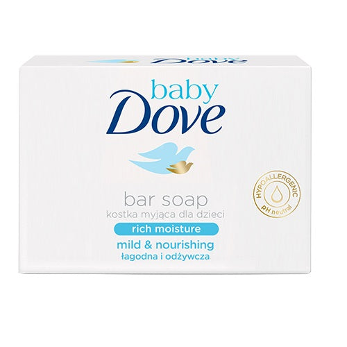 Dove Baby Rich Moisture Bar Soap kremowe mydło w kostce dla dzieci 75g