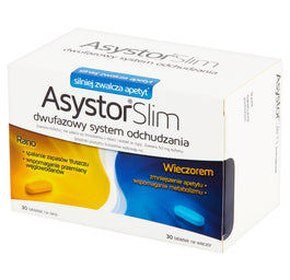 Asystor Slim Dwufazowy system odchudzania suplement diety 60 tabletek