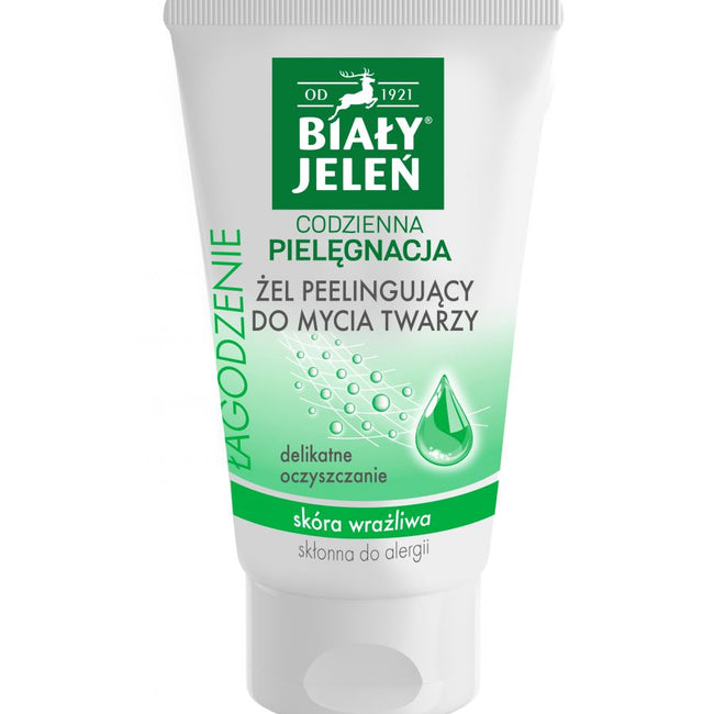 Biały Jeleń Łagodzenie hipoalergiczny żel peelingujący do mycia twarzy Delikatne Oczyszczenie 150ml