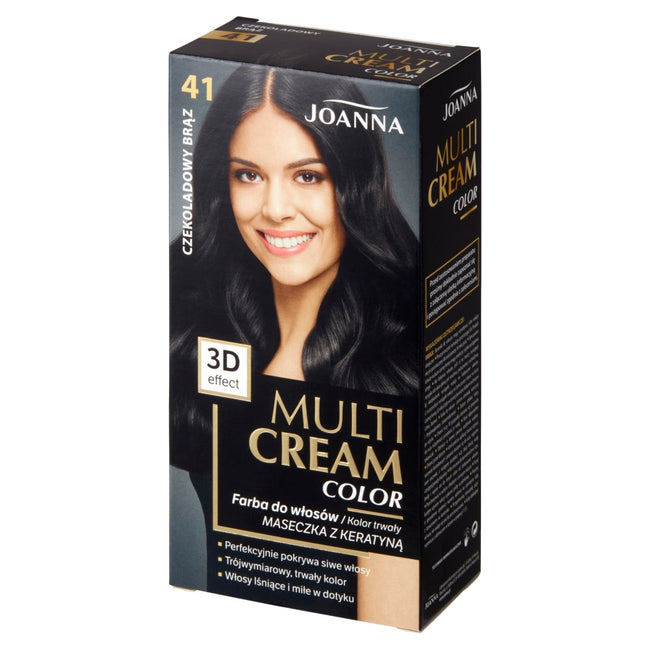 Joanna Multi Cream Color farba do włosów 41 Czekoladowy Brąz