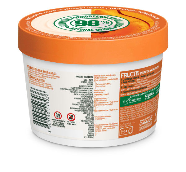 Garnier Fructis Papaya Hair Food regenerująca maska do włosów zniszczonych 400ml