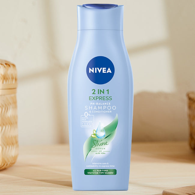 Nivea 2in1 Express łagodny szampon z odżywką 400ml