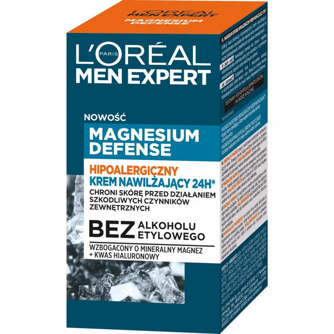 L'Oreal Paris Men Expert Magnesium Defense hipoalergiczny krem nawilżający 50ml