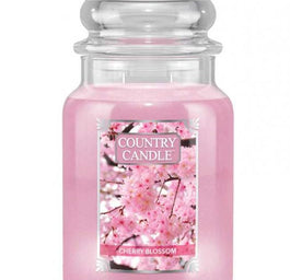 Country Candle Duża świeca zapachowa z dwoma knotami Cheery Blossom 652g