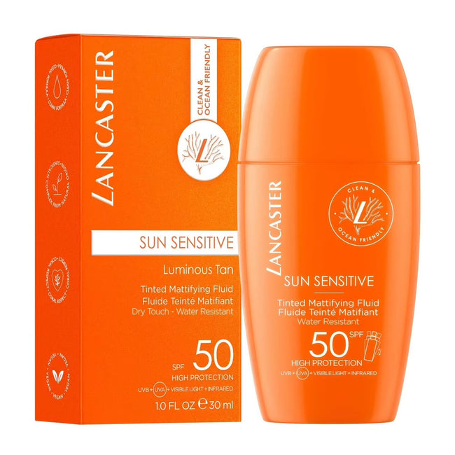 Lancaster Sun Sensitive Tinted Mattifying Fluid SPF50 tonujący fluid matujący do twarzy 30ml