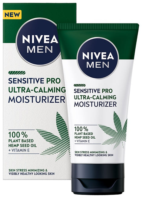 Nivea Men Sensitive Pro Ultra-Calming zestaw balsam po goleniu 100ml + pianka do golenia 200ml + krem nawilżający 75ml