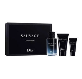 Dior Sauvage zestaw woda perfumowana spray 60ml + żel pod prysznic 50ml + krem nawilżający do twarzy i brody 20ml