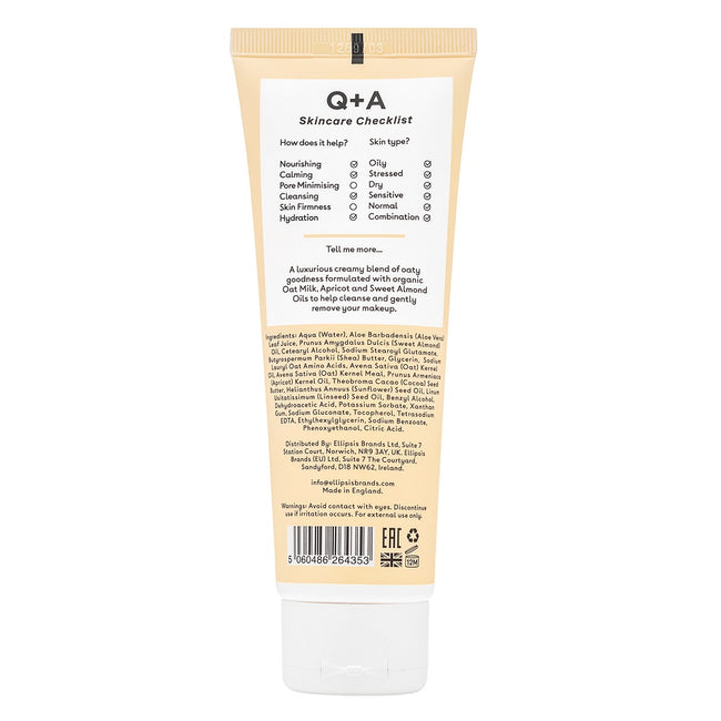 Q+A Oat Milk Cream Cleanser kremowa emulsja myjąca z mlekiem owsianym 125ml