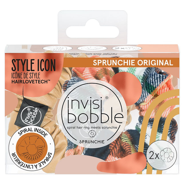 Invisibobble Sprunchie elastyczne gumki do włosów Fall In Love It's Sweater Time 2szt.