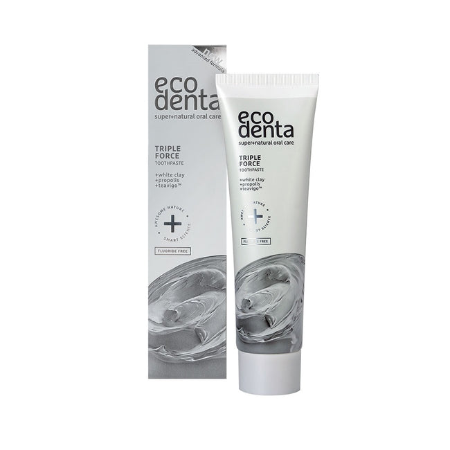 Ecodenta Triple Force Toothpaste pasta do zębów o potrójnym działaniu z białą glinką 100ml