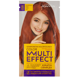 Joanna Multi Effect Color szamponetka koloryzująca 015 Płomienny Rudy 35g