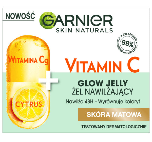 Garnier Skin Naturals Vitamin C Glow Jelly żel nawilżający do twarzy Witamina Cg + Cytrus 50ml