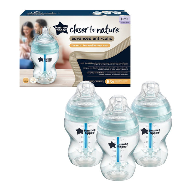 Tommee Tippee Closer To Nature Advanced Anti-Colic butelka antykolkowa 0m+ 3x260ml