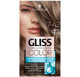 Gliss Color Care & Moisture farba do włosów trwała 7-42 Beżowy Nude Blond