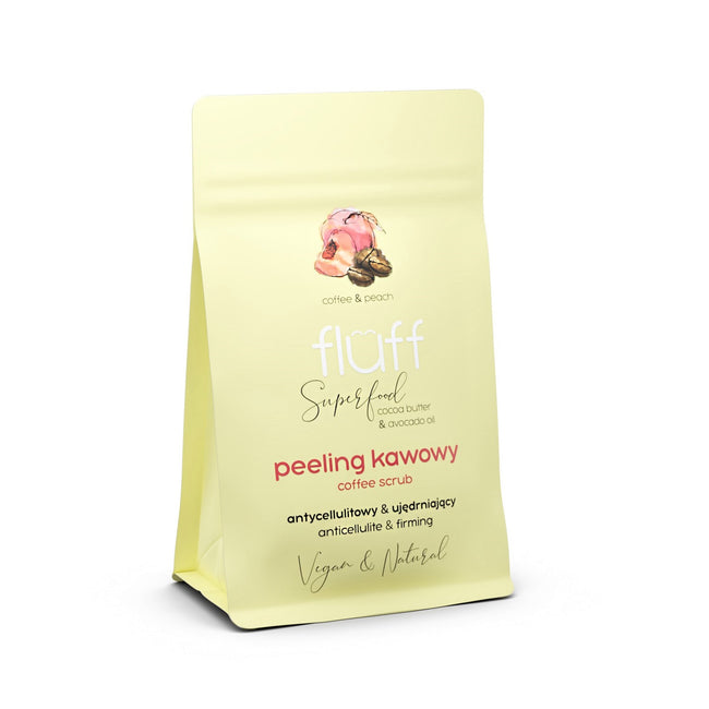 Fluff Coffee Scrub peeling kawowy do ciała Antycellulitowy & Ujędrniający Brzoskwinia 100g