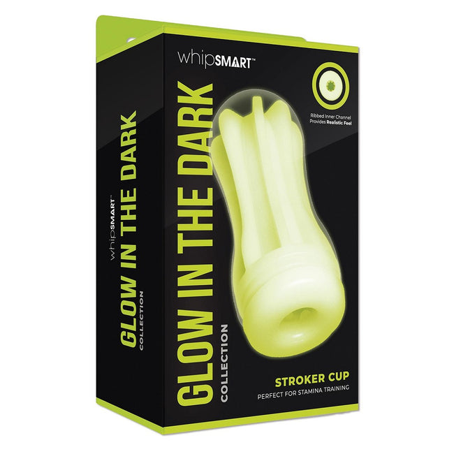 Whipsmart Glow In The Dark Stroker Cup świecący w ciemności masturbator White