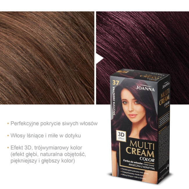 Joanna Multi Cream Color farba do włosów 37 Soczysta Oberżyna