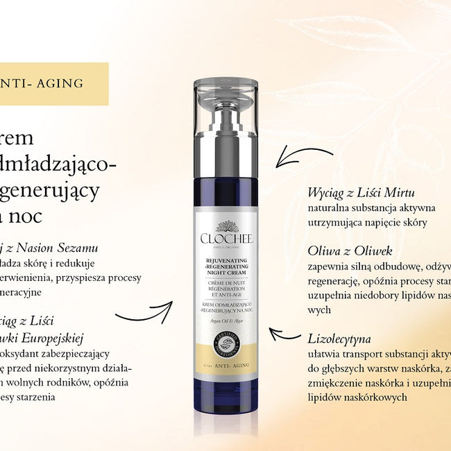 Clochee Krem odmładzająco-regenerujący na noc 50ml
